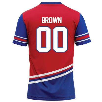 SMU - NCAA Football : Carterrious Brown - Red Football Jersey-1