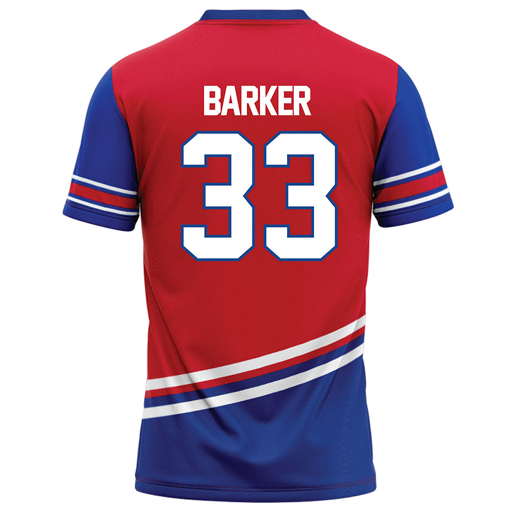 SMU - NCAA Football : Zakye Barker - Red Football Jersey-1