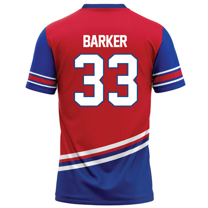 SMU - NCAA Football : Zakye Barker - Red Football Jersey-1