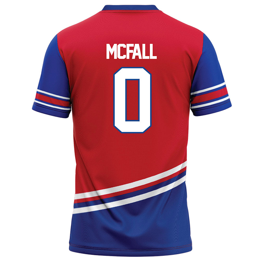 SMU - NCAA Football : Derrick McFall - Red Football Jersey-1