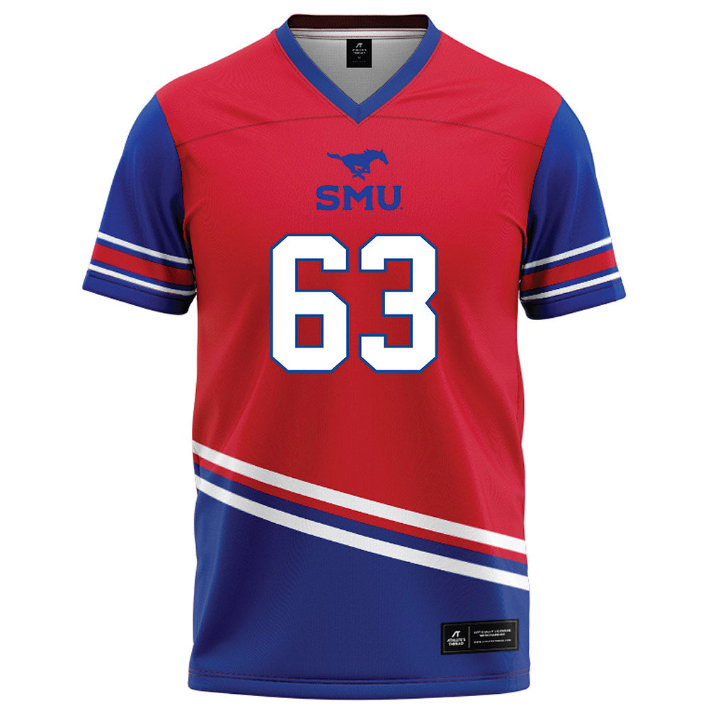 SMU - NCAA Football : Addison Nichols - Red Football Jersey-0