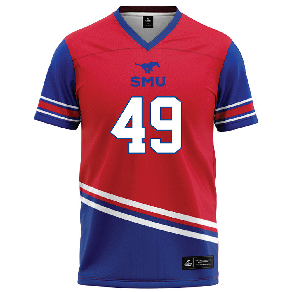 SMU - NCAA Football : nolan Akins - Red Football Jersey-0