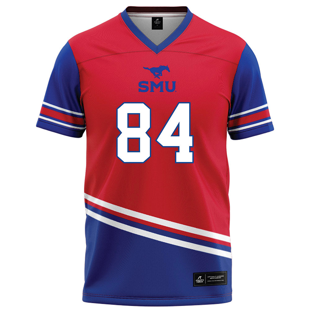 SMU - NCAA Football : Tripp Riordan - Red Football Jersey-0