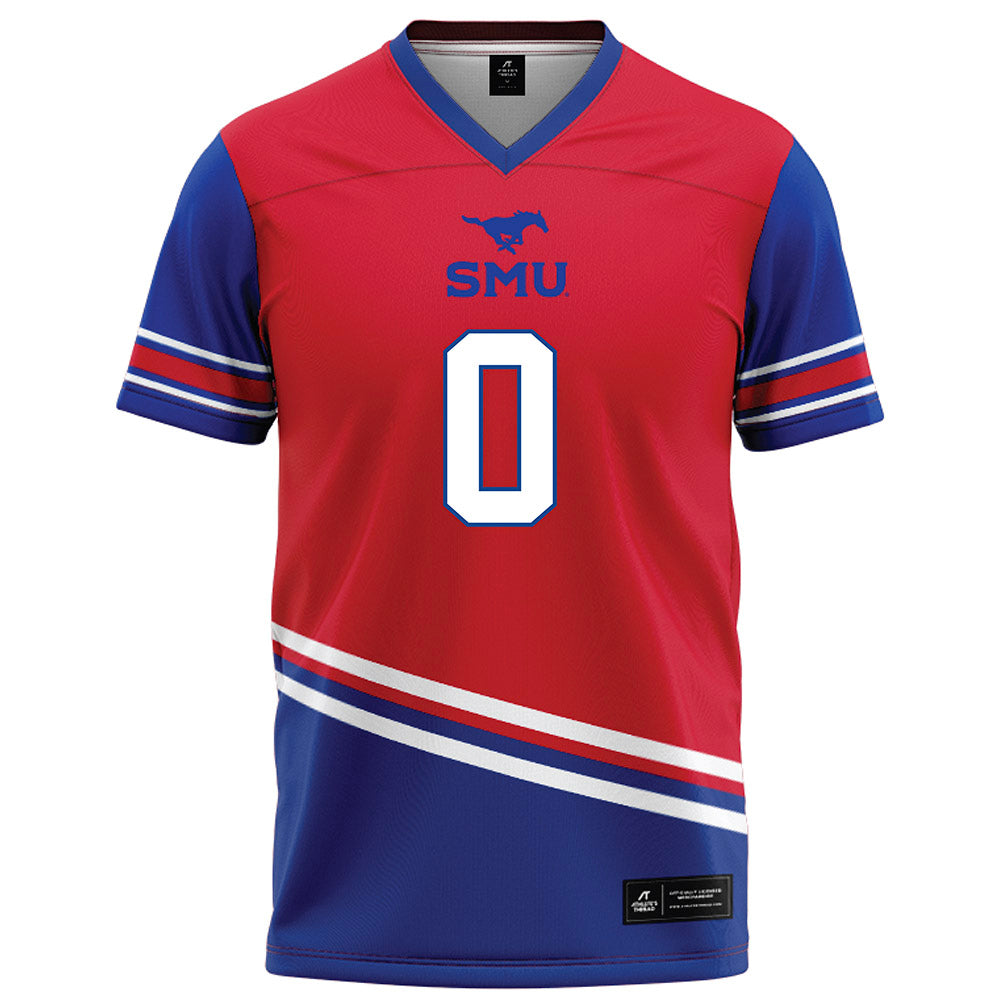 SMU - NCAA Football : Derrick McFall - Red Football Jersey-0