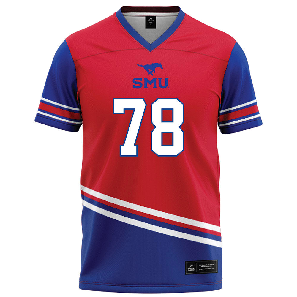 SMU - NCAA Football : Paris Patterson - Red Football Jersey-0