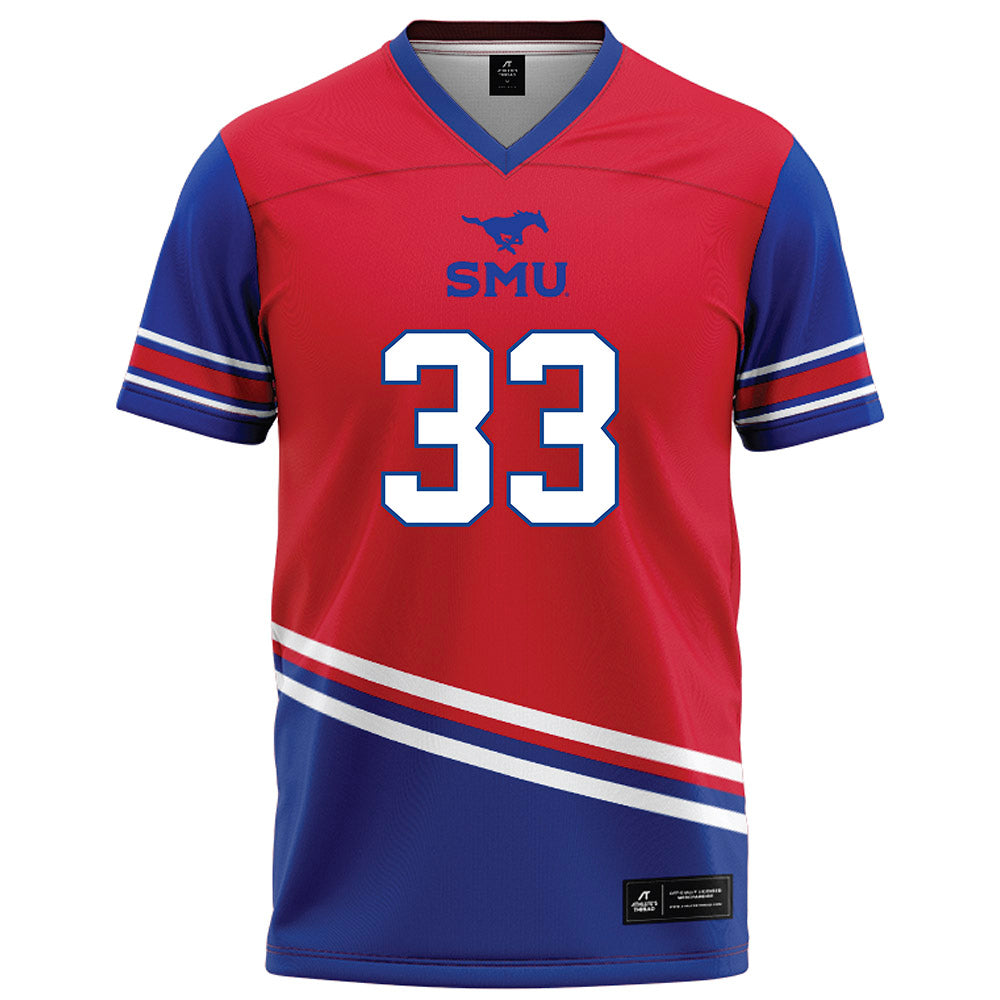 SMU - NCAA Football : Zakye Barker - Red Football Jersey-0