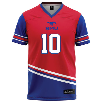 SMU - NCAA Football : Tyren Polley Jr. - Red Football Jersey-0