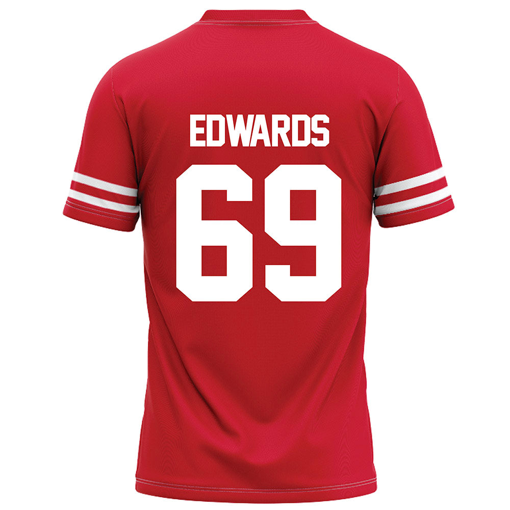 Houston - NCAA Football : Weston Edwards - Red Football Jersey-1