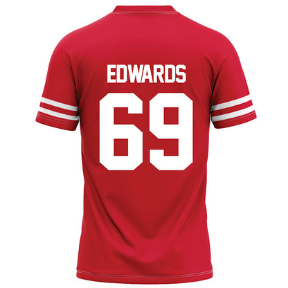 Houston - NCAA Football : Weston Edwards - Red Football Jersey-1