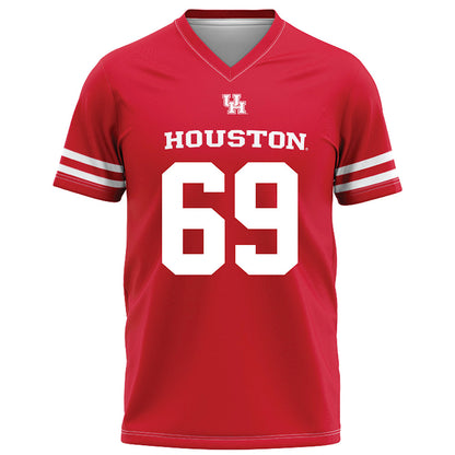 Houston - NCAA Football : Weston Edwards - Red Football Jersey-0