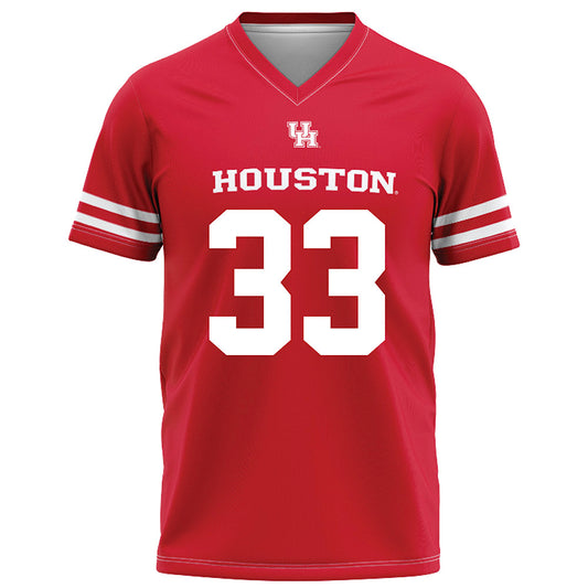 Houston - NCAA Football : Johnsley Barbas - Red Football Jersey-0
