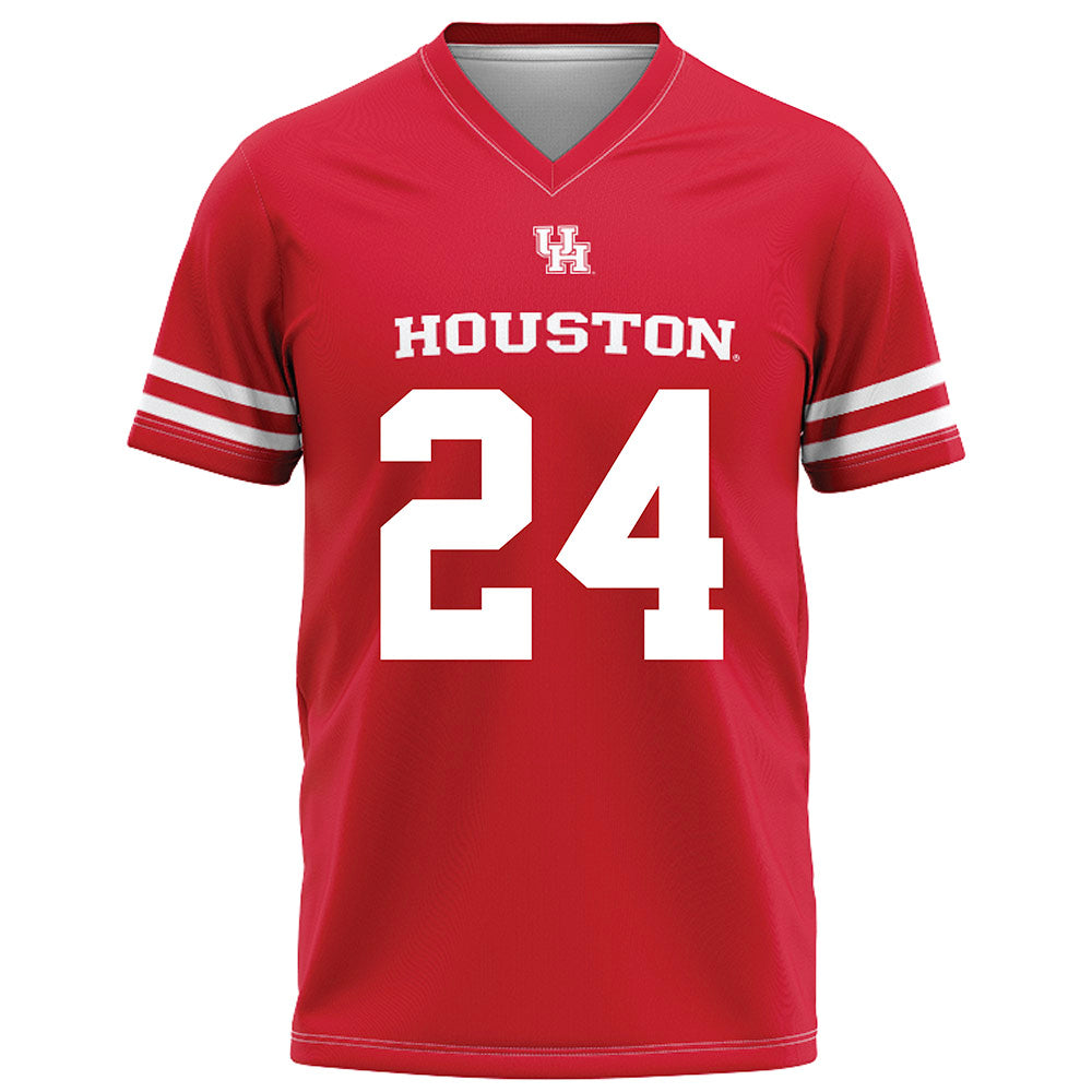 Houston - NCAA Football : Zac Yoakam - Red Football Jersey-0