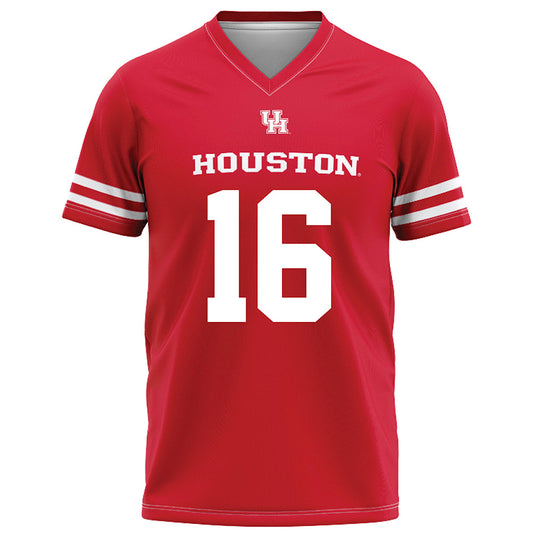 Houston - NCAA Football : Jayshon Ridgle - Red Football Jersey-0