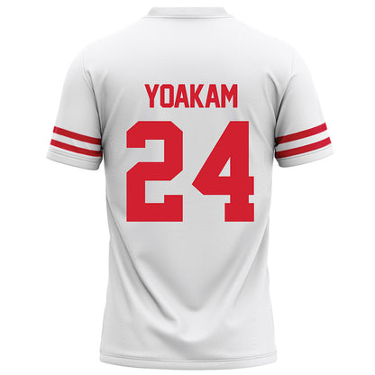 Houston - NCAA Football : Zac Yoakam - White Football Jersey-1