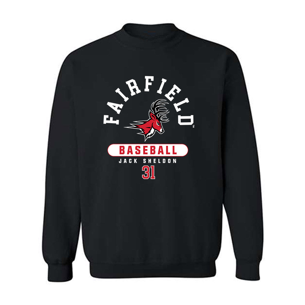 Fairfield - NCAA Baseball : Jack Sheldon - Classic Fashion Shersey Crewneck Sweatshirt-0