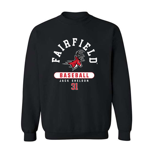 Fairfield - NCAA Baseball : Jack Sheldon - Classic Fashion Shersey Crewneck Sweatshirt-0