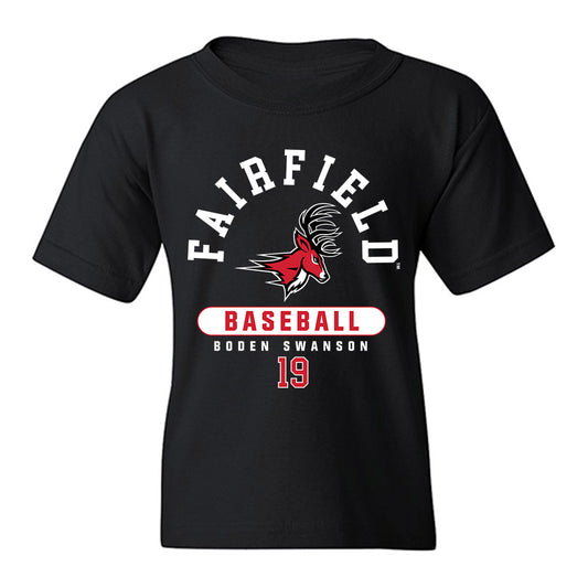 Fairfield - NCAA Baseball : Boden Swanson - Classic Fashion Shersey Youth T-Shirt-0