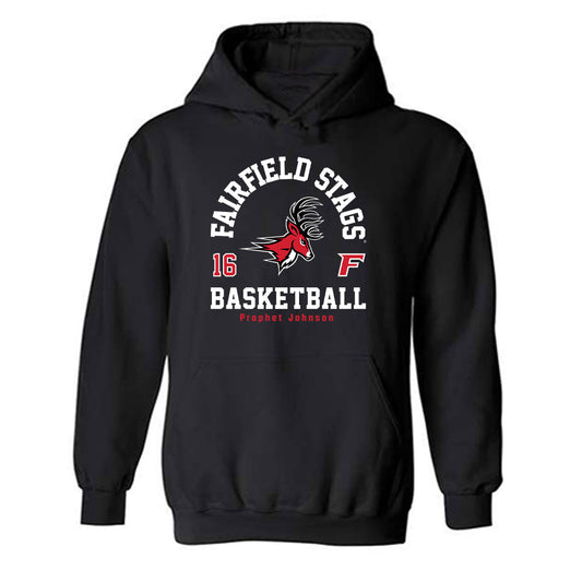 Fairfield - NCAA Men's Basketball : Prophet Johnson - Classic Fashion Shersey Hooded Sweatshirt