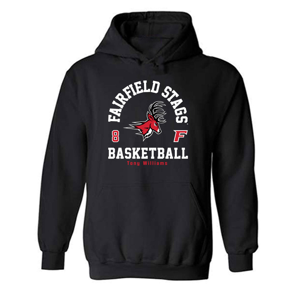 Fairfield - NCAA Men's Basketball : Tony Williams - Classic Fashion Shersey Hooded Sweatshirt-0