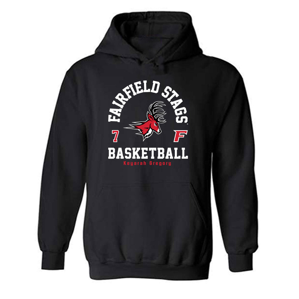 Fairfield - NCAA Women's Basketball : Keyarah Gregory - Classic Fashion Shersey Hooded Sweatshirt-0