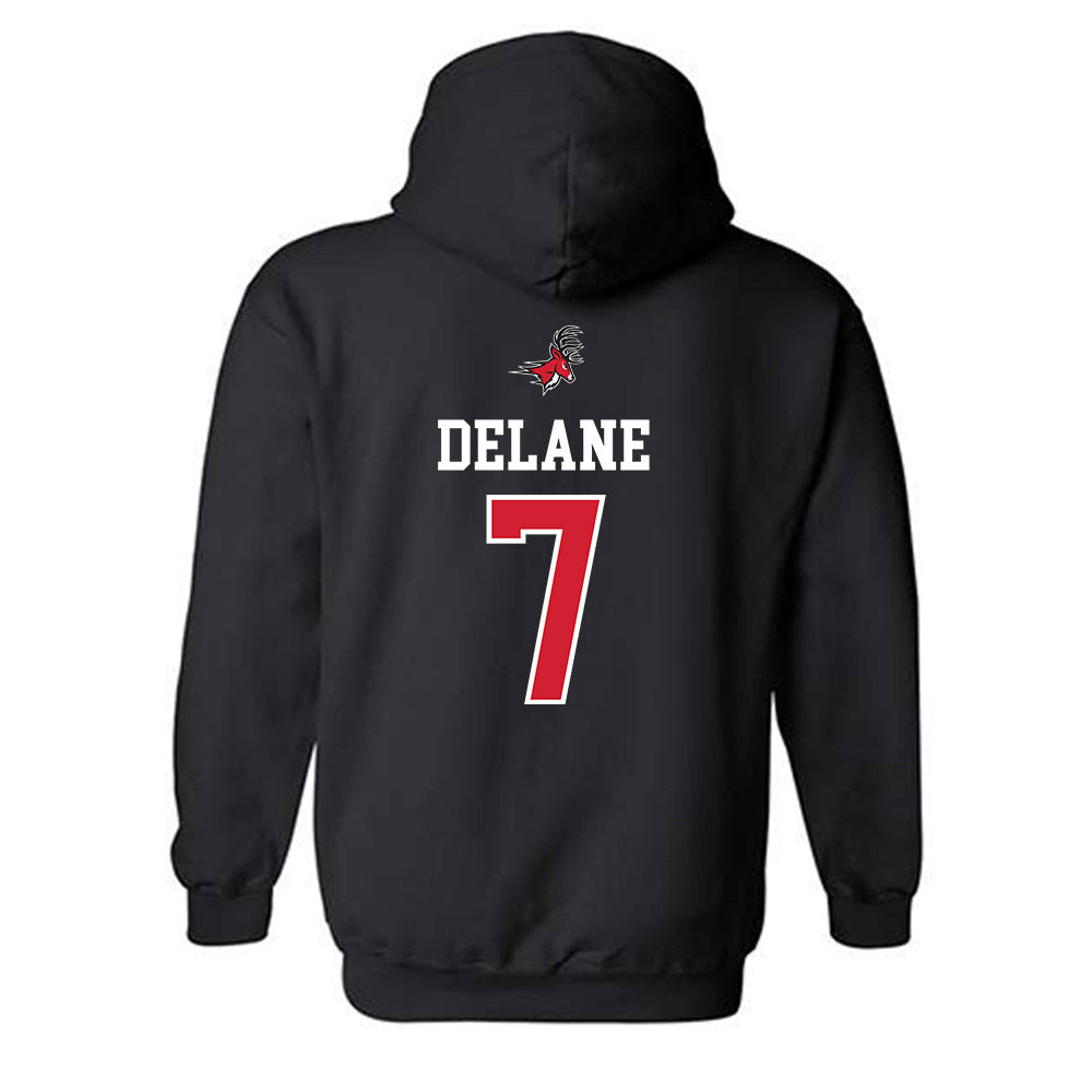 Fairfield - NCAA Men's Lacrosse : KJ Delane - Classic Fashion Shersey Hooded Sweatshirt