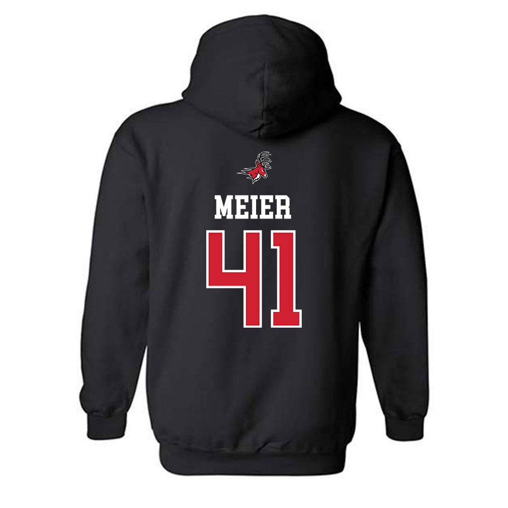 Fairfield - NCAA Men's Lacrosse : Alex Meier - Classic Fashion Shersey Hooded Sweatshirt-1