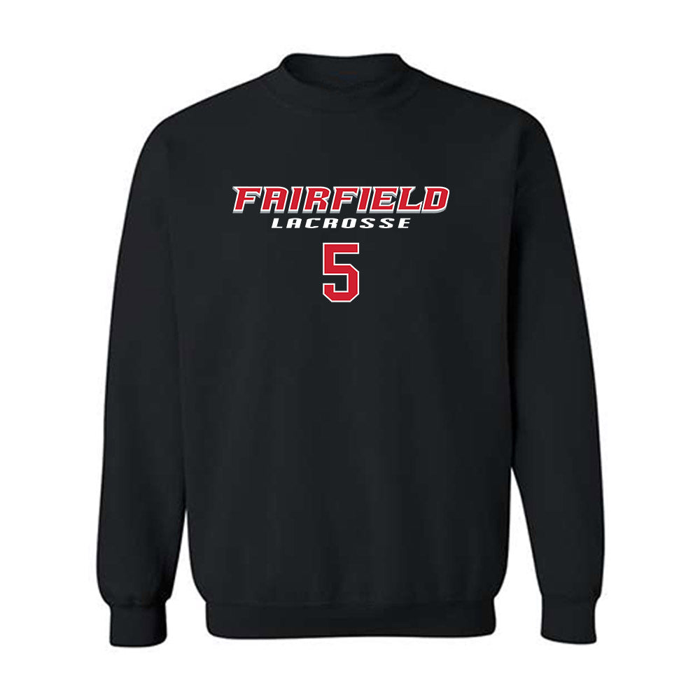 Fairfield - NCAA Men's Lacrosse : Devin Lampron - Classic Fashion Shersey Crewneck Sweatshirt-0