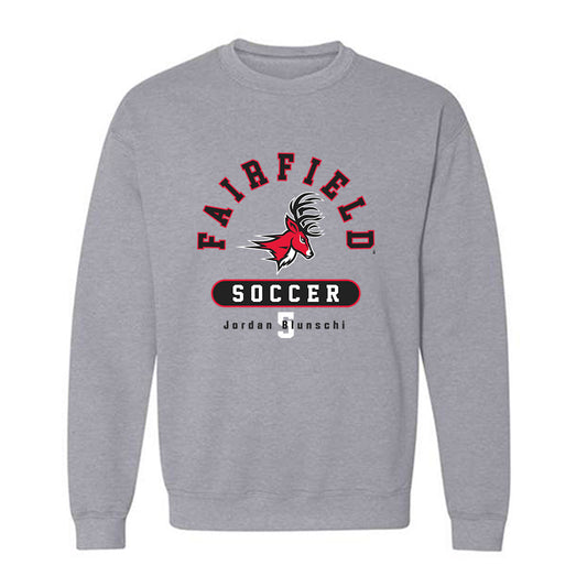 Fairfield - NCAA Men's Soccer : Jordan Blunschi - Classic Fashion Shersey Crewneck Sweatshirt