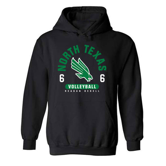 North Texas - NCAA Women's Volleyball : Reagan Bedell - Fashion Shersey Hooded Sweatshirt-0
