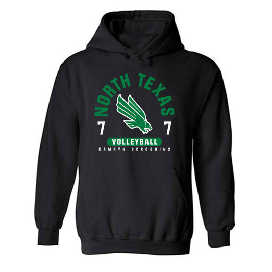 North Texas - NCAA Women's Volleyball : Kamryn Scroggins - Fashion Shersey Hooded Sweatshirt-0