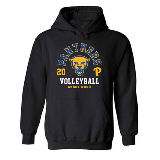 Pittsburgh - NCAA Women's Volleyball : Abbey Emch - Fashion Shersey Hooded Sweatshirt-0