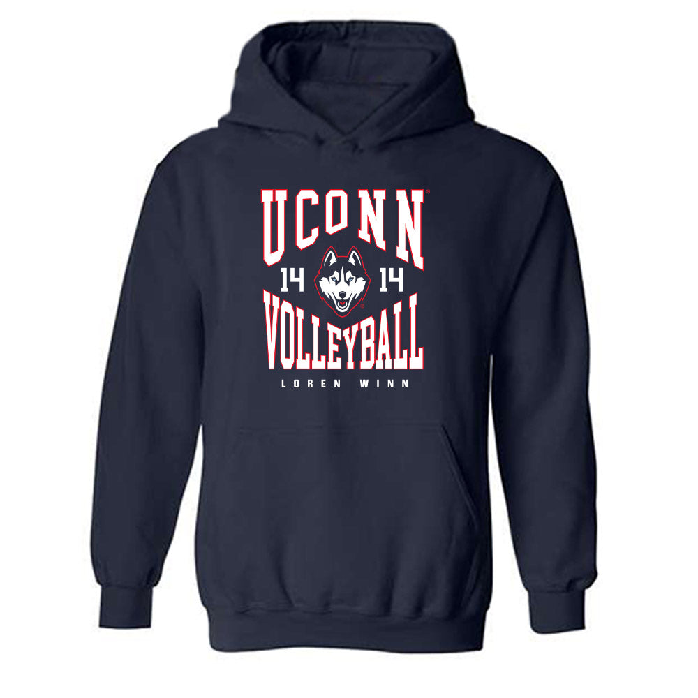 UConn - NCAA Women's Volleyball : Loren Winn - Classic Fashion Shersey Hooded Sweatshirt