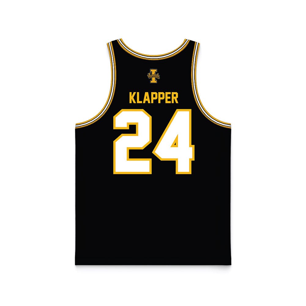 Idaho - NCAA Men's Basketball : Miles Klapper - Black Basketball Jersey-1