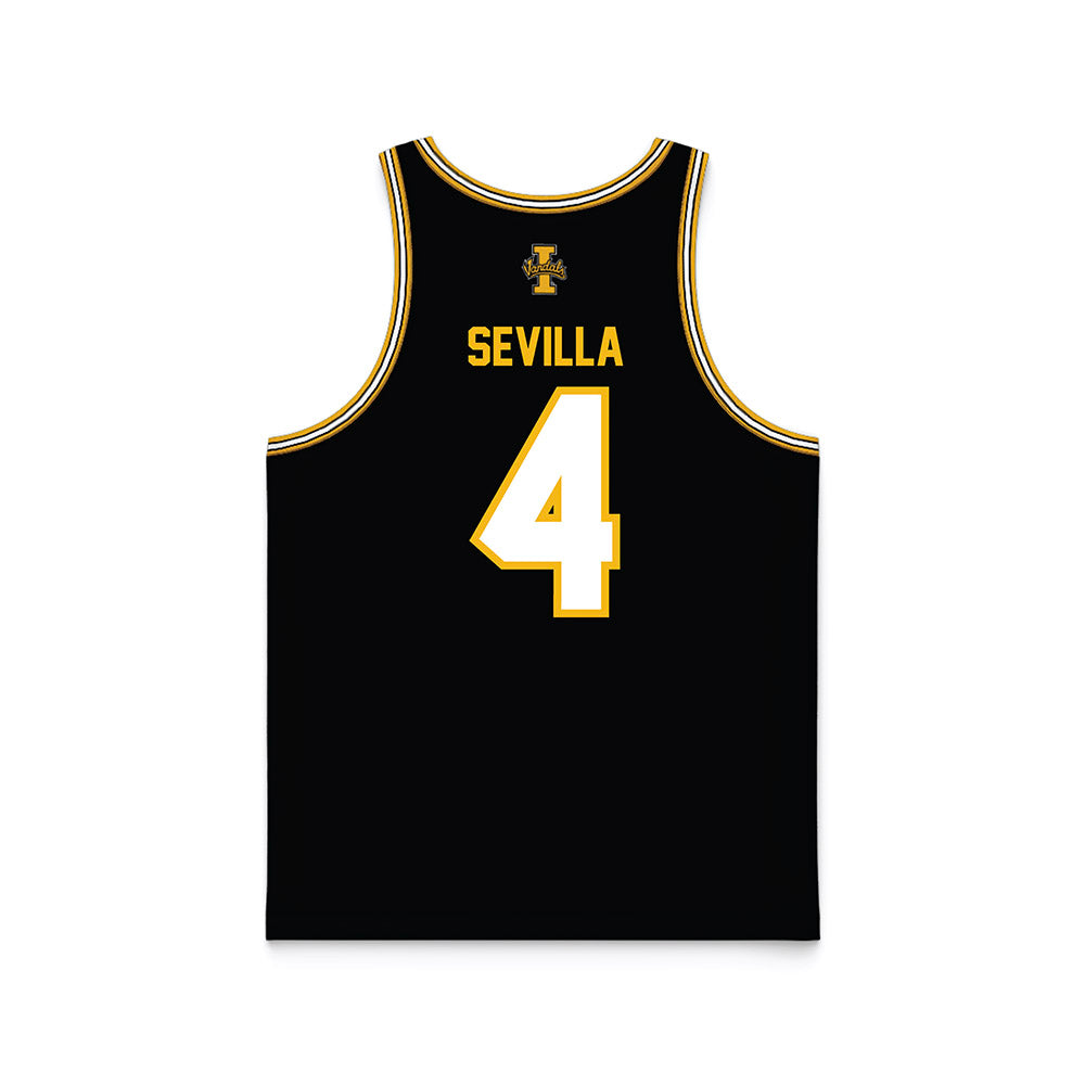 Idaho - NCAA Men's Basketball : Aidan Sevilla - Black Basketball Jersey-1