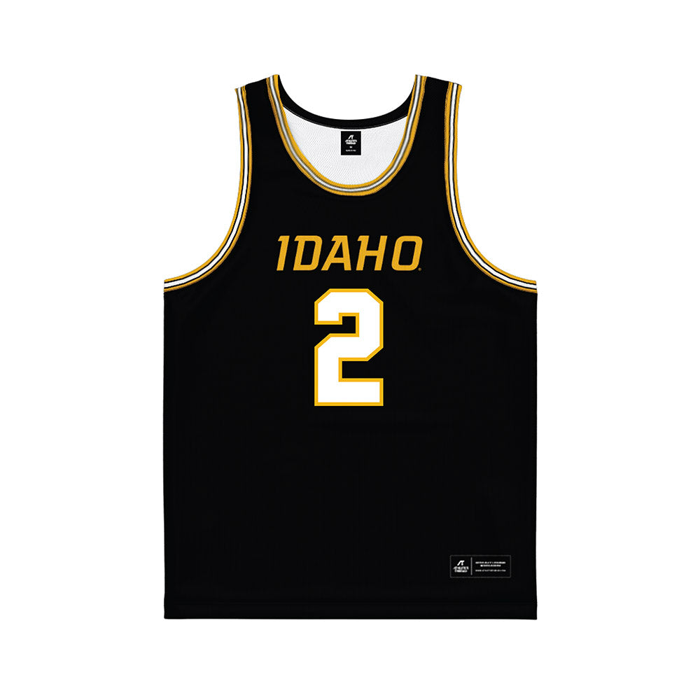 Idaho - NCAA Men's Basketball : Talon Jenkins - Black Basketball Jersey-0