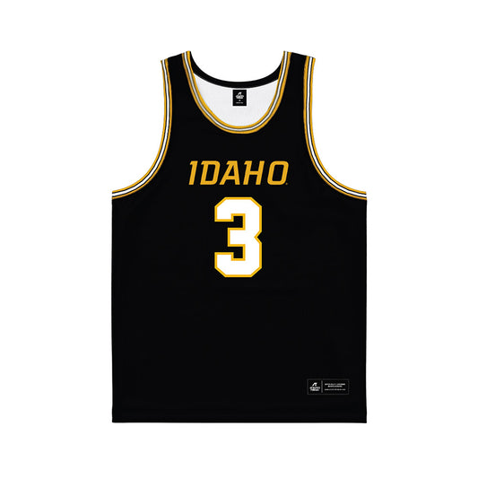 Idaho - NCAA Men's Basketball : Biko Johnson - Black Basketball Jersey-0