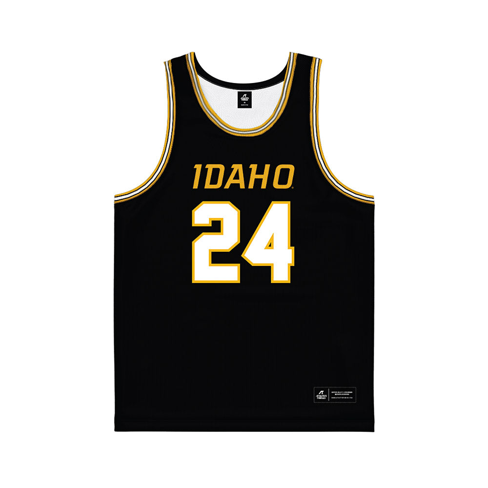 Idaho - NCAA Men's Basketball : Miles Klapper - Black Basketball Jersey-0