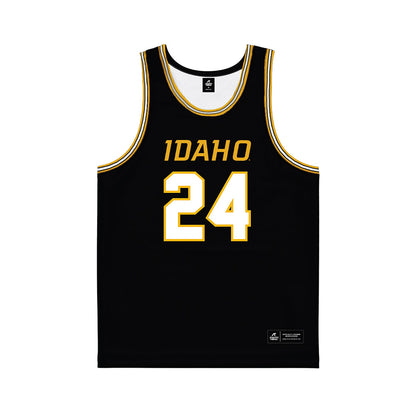 Idaho - NCAA Men's Basketball : Miles Klapper - Black Basketball Jersey-0