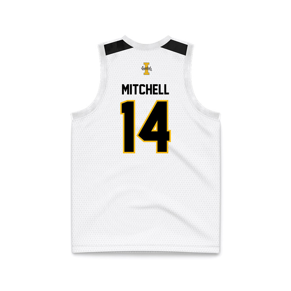 Idaho - NCAA Men's Basketball : Kolton Mitchell - White Basketball Jersey