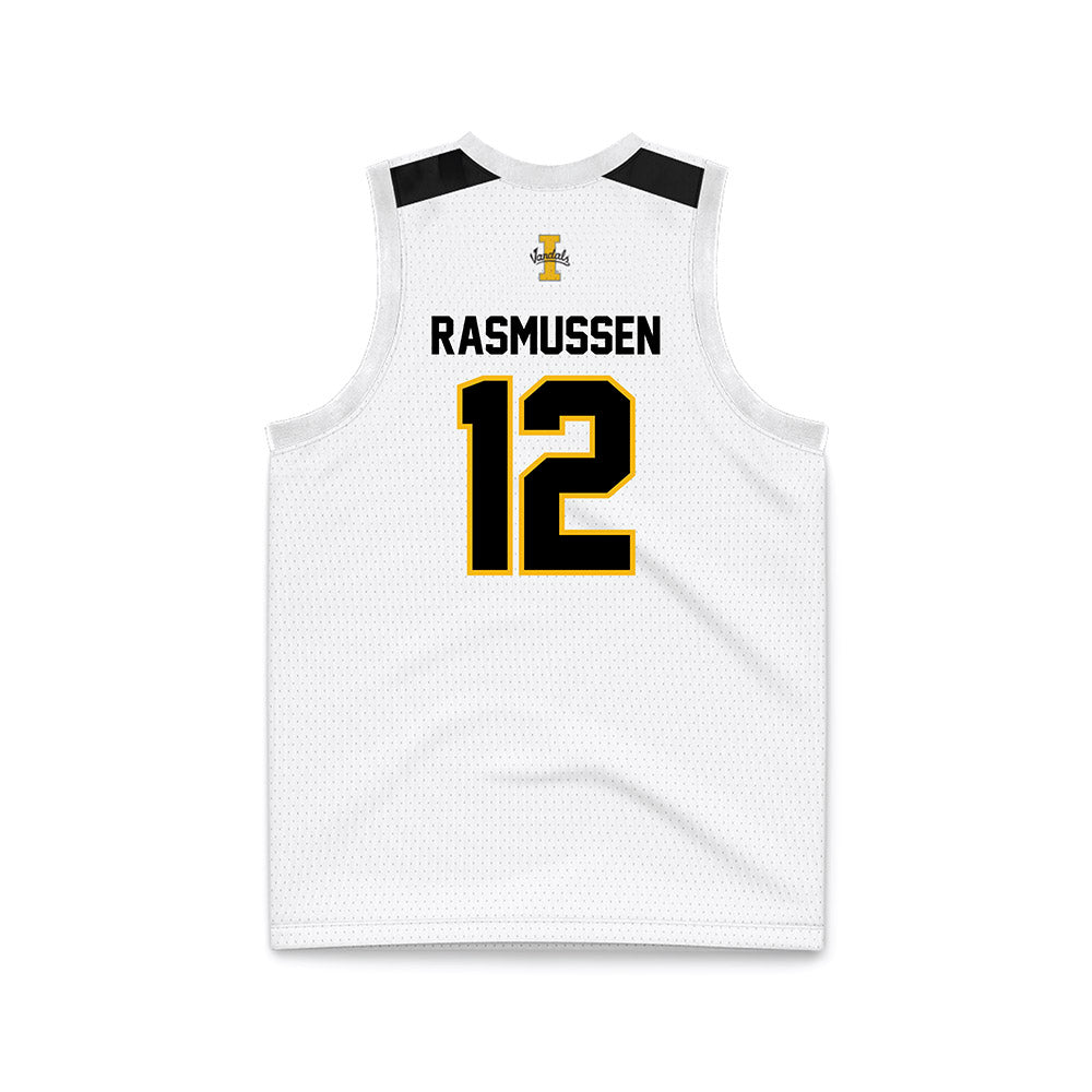 Idaho - NCAA Men's Basketball : Jackson Rasmussen - White Basketball Jersey-1