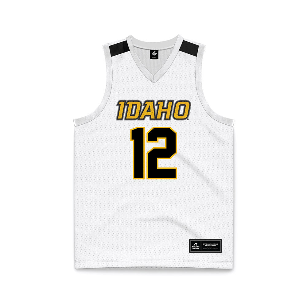 Idaho - NCAA Men's Basketball : Jackson Rasmussen - White Basketball Jersey-0
