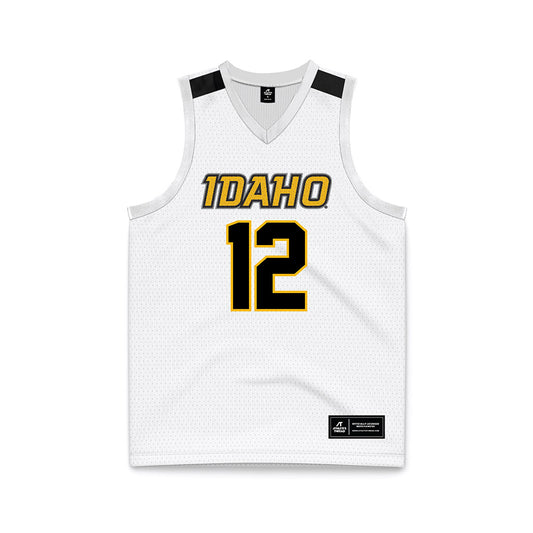 Idaho - NCAA Men's Basketball : Jackson Rasmussen - White Basketball Jersey-0