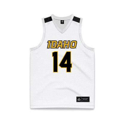 Idaho - NCAA Men's Basketball : Kolton Mitchell - White Basketball Jersey