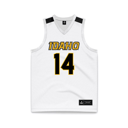 Idaho - NCAA Men's Basketball : Kolton Mitchell - White Basketball Jersey