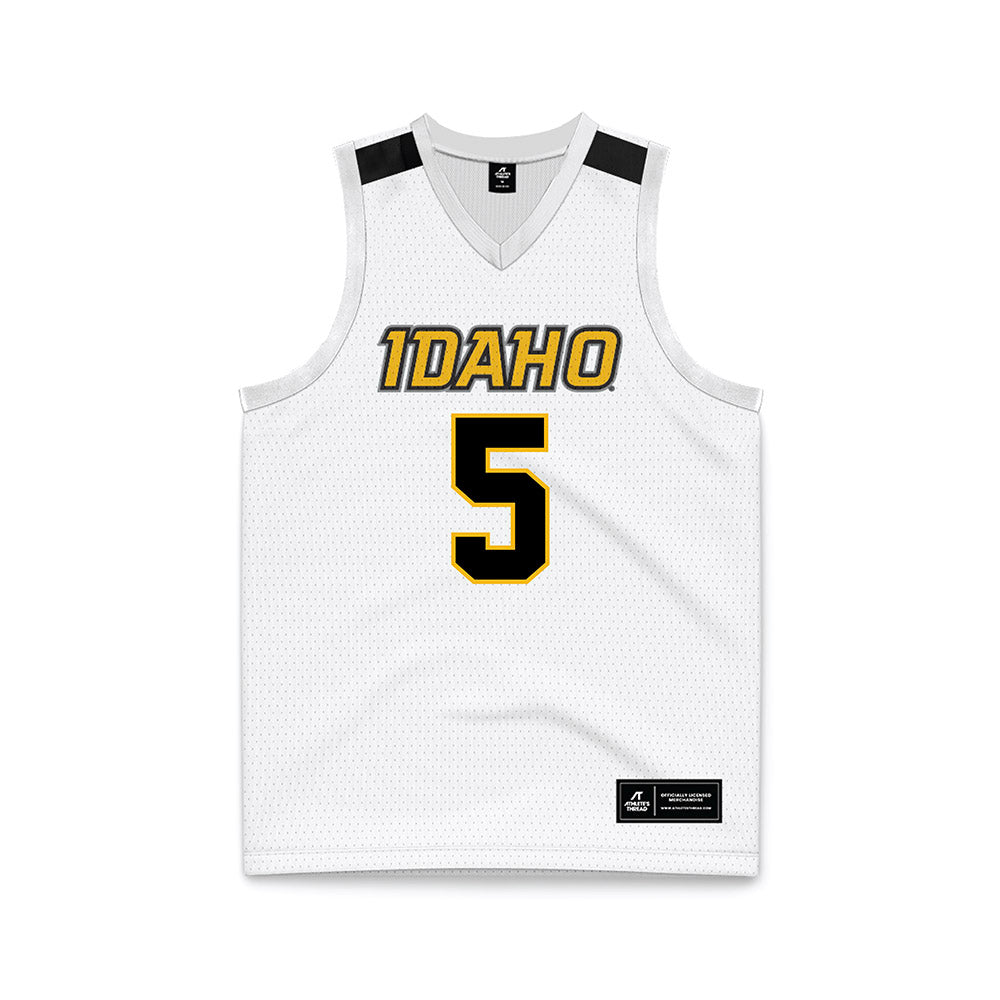 Idaho - NCAA Men's Basketball : Isaiah Brickner - White Basketball Jersey