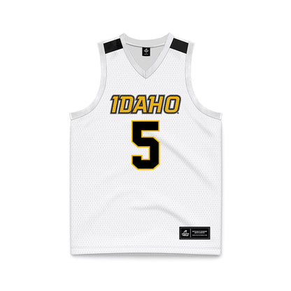 Idaho - NCAA Men's Basketball : Isaiah Brickner - White Basketball Jersey