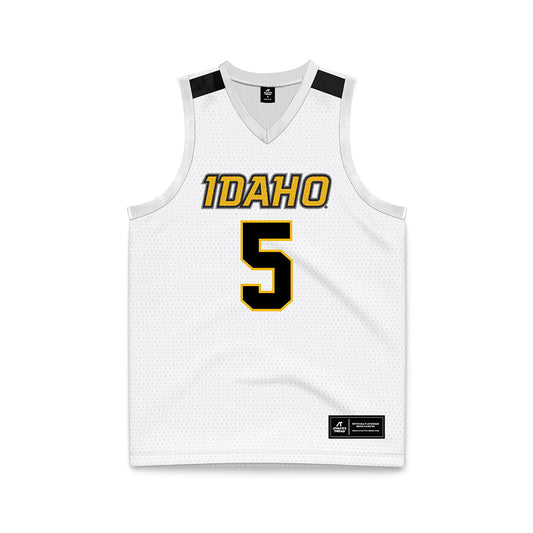 Idaho - NCAA Men's Basketball : Isaiah Brickner - White Basketball Jersey