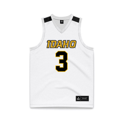 Idaho - NCAA Men's Basketball : Biko Johnson - White Basketball Jersey-0