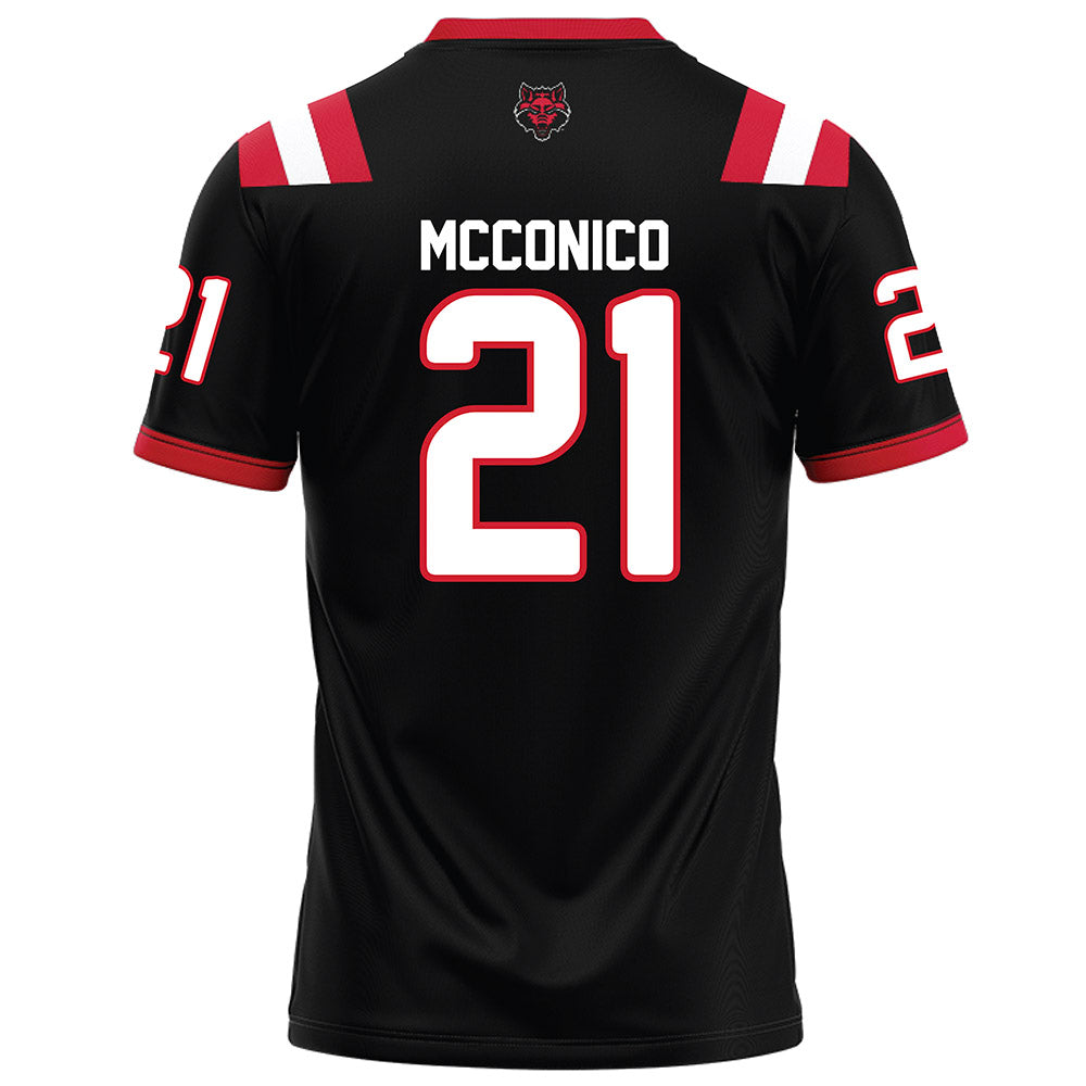 Arkansas State - NCAA Football : Malik McConico - Black Football Jersey-1
