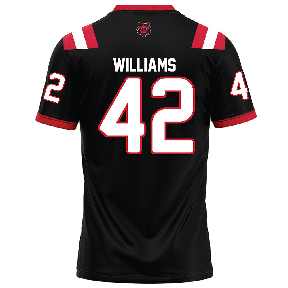 Arkansas State - NCAA Football : Shaun Williams - Black Football Jersey-1